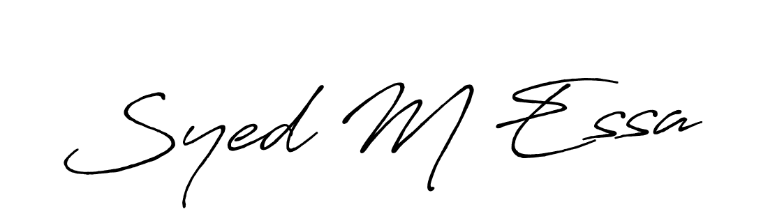 Create a beautiful signature design for name Syed M Essa. With this signature (Antro_Vectra_Bolder) fonts, you can make a handwritten signature for free. Syed M Essa signature style 7 images and pictures png