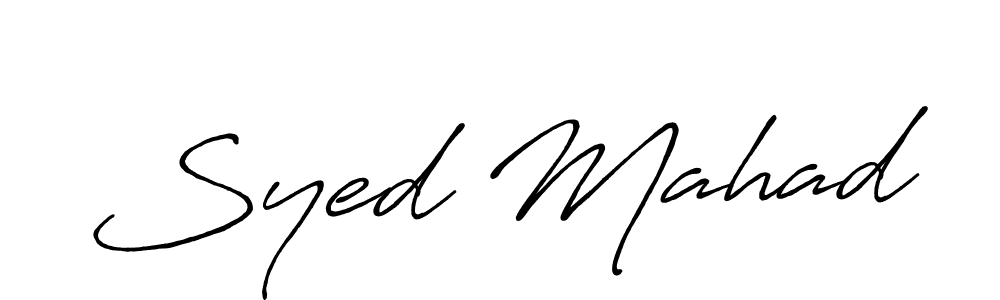 Make a beautiful signature design for name Syed Mahad. With this signature (Antro_Vectra_Bolder) style, you can create a handwritten signature for free. Syed Mahad signature style 7 images and pictures png