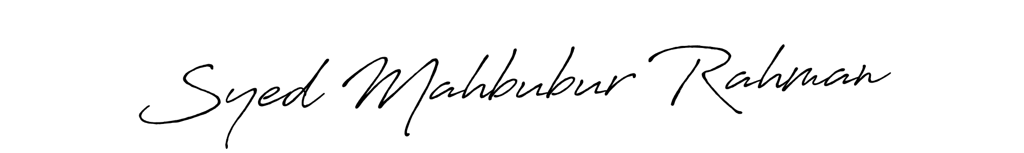 Design your own signature with our free online signature maker. With this signature software, you can create a handwritten (Antro_Vectra_Bolder) signature for name Syed Mahbubur Rahman. Syed Mahbubur Rahman signature style 7 images and pictures png