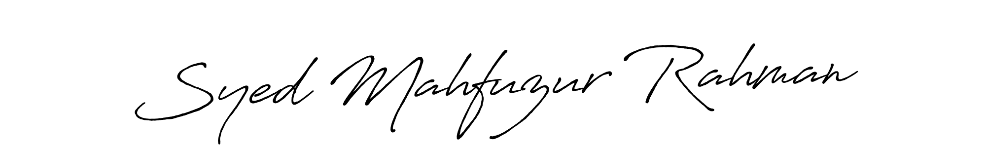 Use a signature maker to create a handwritten signature online. With this signature software, you can design (Antro_Vectra_Bolder) your own signature for name Syed Mahfuzur Rahman. Syed Mahfuzur Rahman signature style 7 images and pictures png