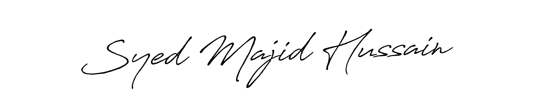 How to make Syed Majid Hussain name signature. Use Antro_Vectra_Bolder style for creating short signs online. This is the latest handwritten sign. Syed Majid Hussain signature style 7 images and pictures png