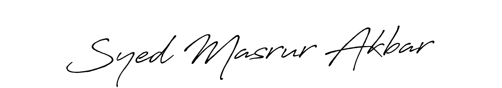 Design your own signature with our free online signature maker. With this signature software, you can create a handwritten (Antro_Vectra_Bolder) signature for name Syed Masrur Akbar. Syed Masrur Akbar signature style 7 images and pictures png