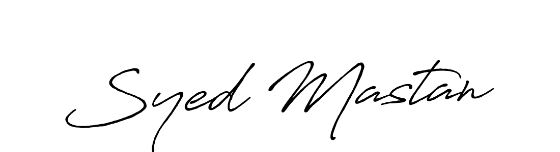 Make a beautiful signature design for name Syed Mastan. With this signature (Antro_Vectra_Bolder) style, you can create a handwritten signature for free. Syed Mastan signature style 7 images and pictures png