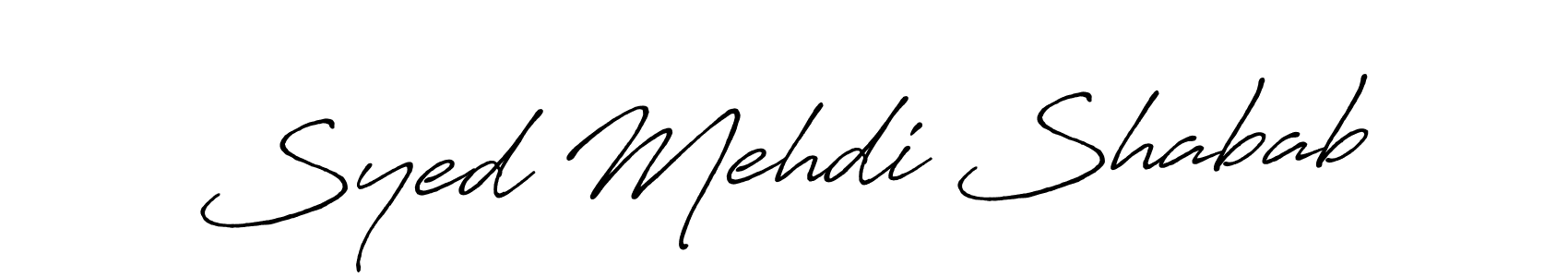 if you are searching for the best signature style for your name Syed Mehdi Shabab. so please give up your signature search. here we have designed multiple signature styles  using Antro_Vectra_Bolder. Syed Mehdi Shabab signature style 7 images and pictures png