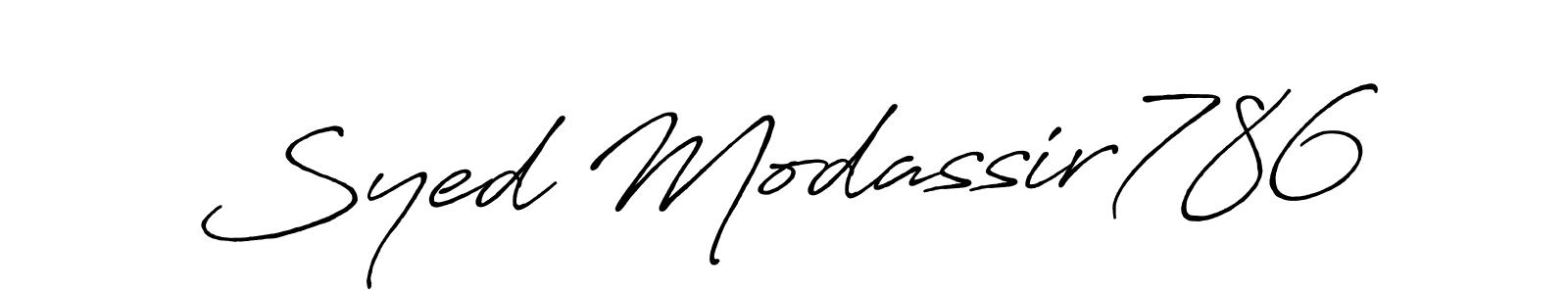 Create a beautiful signature design for name Syed Modassir786. With this signature (Antro_Vectra_Bolder) fonts, you can make a handwritten signature for free. Syed Modassir786 signature style 7 images and pictures png