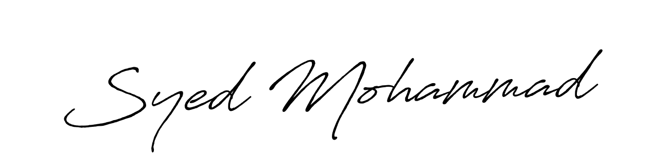 Create a beautiful signature design for name Syed Mohammad. With this signature (Antro_Vectra_Bolder) fonts, you can make a handwritten signature for free. Syed Mohammad signature style 7 images and pictures png