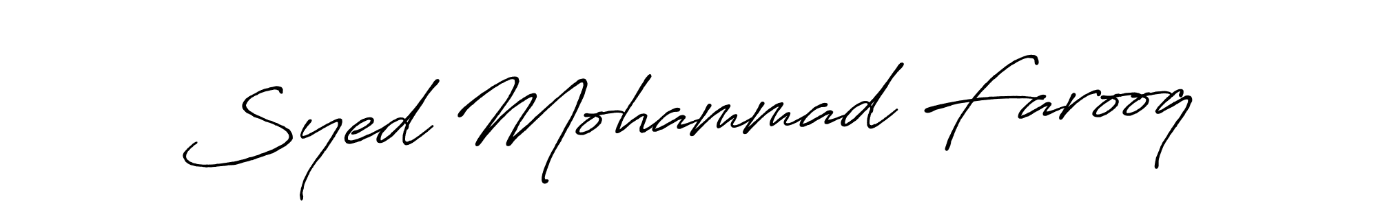 Make a short Syed Mohammad Farooq signature style. Manage your documents anywhere anytime using Antro_Vectra_Bolder. Create and add eSignatures, submit forms, share and send files easily. Syed Mohammad Farooq signature style 7 images and pictures png