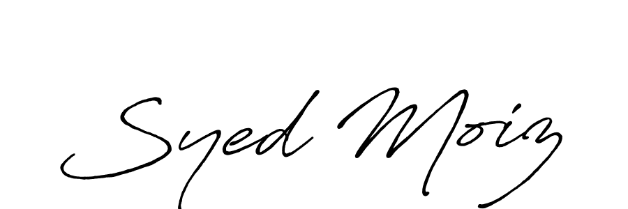 You should practise on your own different ways (Antro_Vectra_Bolder) to write your name (Syed Moiz) in signature. don't let someone else do it for you. Syed Moiz signature style 7 images and pictures png