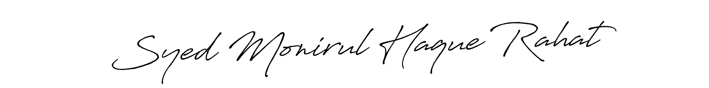 You can use this online signature creator to create a handwritten signature for the name Syed Monirul Haque Rahat. This is the best online autograph maker. Syed Monirul Haque Rahat signature style 7 images and pictures png