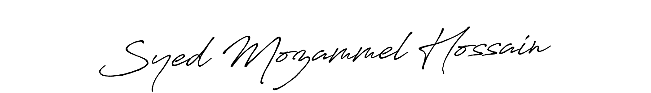 How to make Syed Mozammel Hossain name signature. Use Antro_Vectra_Bolder style for creating short signs online. This is the latest handwritten sign. Syed Mozammel Hossain signature style 7 images and pictures png