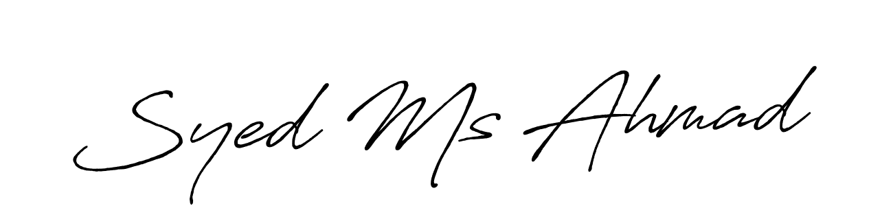 Make a short Syed Ms Ahmad signature style. Manage your documents anywhere anytime using Antro_Vectra_Bolder. Create and add eSignatures, submit forms, share and send files easily. Syed Ms Ahmad signature style 7 images and pictures png