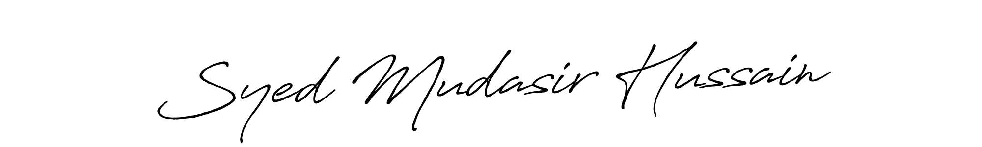 Syed Mudasir Hussain stylish signature style. Best Handwritten Sign (Antro_Vectra_Bolder) for my name. Handwritten Signature Collection Ideas for my name Syed Mudasir Hussain. Syed Mudasir Hussain signature style 7 images and pictures png