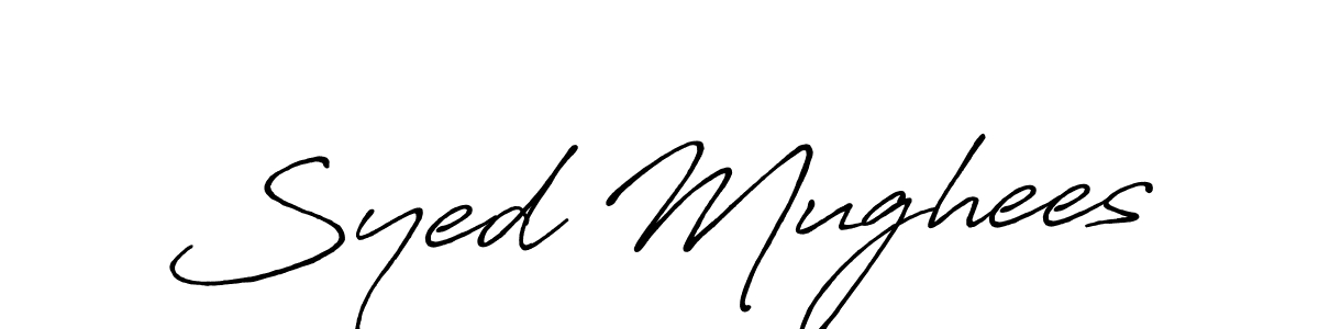 Use a signature maker to create a handwritten signature online. With this signature software, you can design (Antro_Vectra_Bolder) your own signature for name Syed Mughees. Syed Mughees signature style 7 images and pictures png