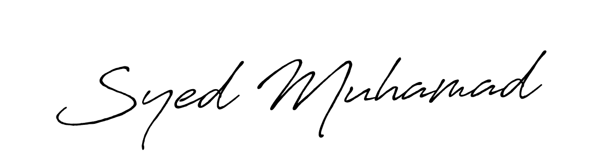 How to make Syed Muhamad name signature. Use Antro_Vectra_Bolder style for creating short signs online. This is the latest handwritten sign. Syed Muhamad signature style 7 images and pictures png