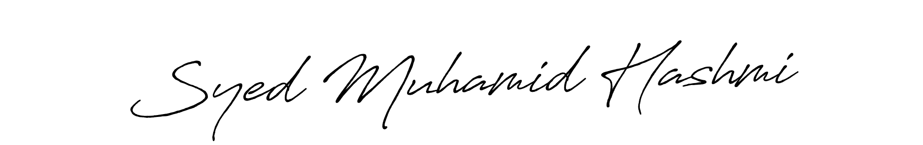 Syed Muhamid Hashmi stylish signature style. Best Handwritten Sign (Antro_Vectra_Bolder) for my name. Handwritten Signature Collection Ideas for my name Syed Muhamid Hashmi. Syed Muhamid Hashmi signature style 7 images and pictures png