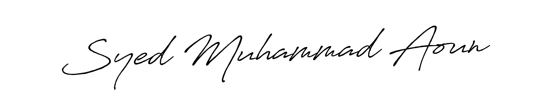 Also You can easily find your signature by using the search form. We will create Syed Muhammad Aoun name handwritten signature images for you free of cost using Antro_Vectra_Bolder sign style. Syed Muhammad Aoun signature style 7 images and pictures png