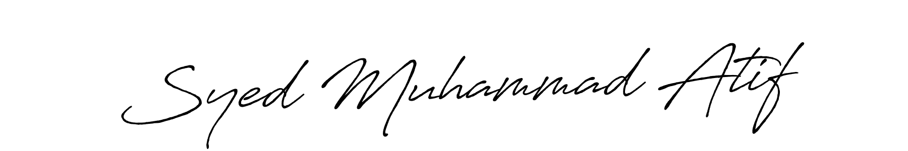 It looks lik you need a new signature style for name Syed Muhammad Atif. Design unique handwritten (Antro_Vectra_Bolder) signature with our free signature maker in just a few clicks. Syed Muhammad Atif signature style 7 images and pictures png