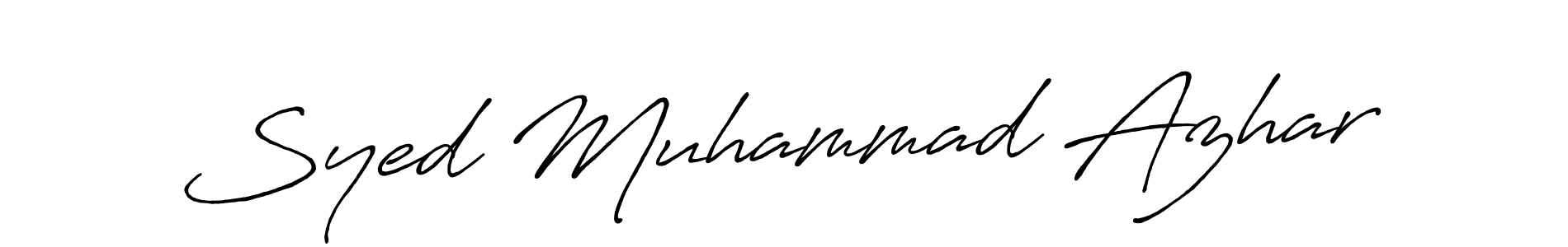 How to make Syed Muhammad Azhar name signature. Use Antro_Vectra_Bolder style for creating short signs online. This is the latest handwritten sign. Syed Muhammad Azhar signature style 7 images and pictures png