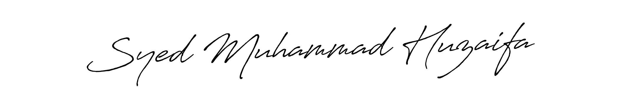 Design your own signature with our free online signature maker. With this signature software, you can create a handwritten (Antro_Vectra_Bolder) signature for name Syed Muhammad Huzaifa. Syed Muhammad Huzaifa signature style 7 images and pictures png