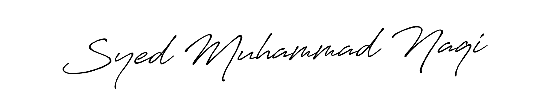 Create a beautiful signature design for name Syed Muhammad Naqi. With this signature (Antro_Vectra_Bolder) fonts, you can make a handwritten signature for free. Syed Muhammad Naqi signature style 7 images and pictures png