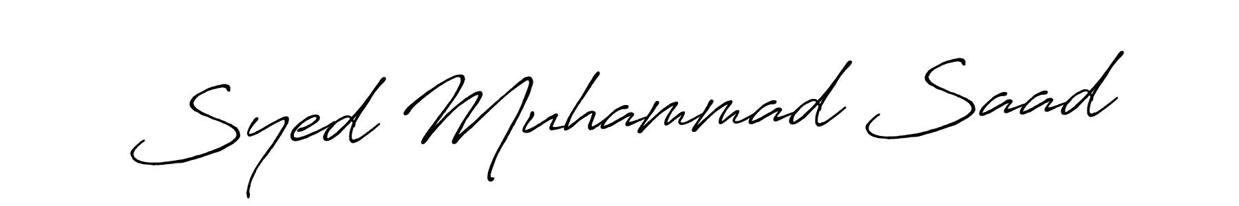 How to make Syed Muhammad Saad signature? Antro_Vectra_Bolder is a professional autograph style. Create handwritten signature for Syed Muhammad Saad name. Syed Muhammad Saad signature style 7 images and pictures png
