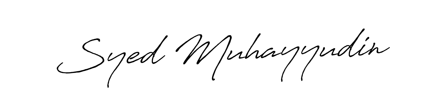 The best way (Antro_Vectra_Bolder) to make a short signature is to pick only two or three words in your name. The name Syed Muhayyudin include a total of six letters. For converting this name. Syed Muhayyudin signature style 7 images and pictures png