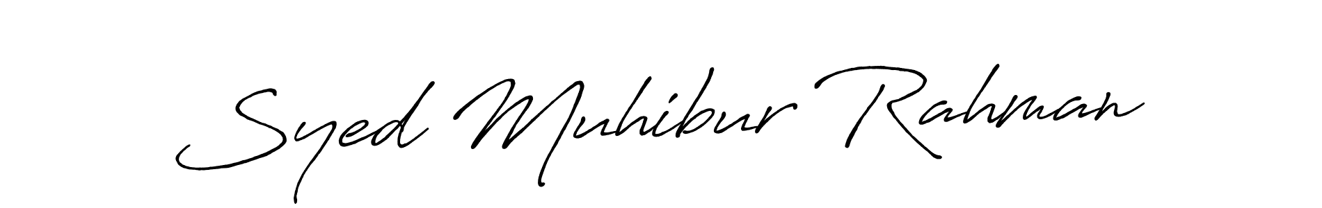 Create a beautiful signature design for name Syed Muhibur Rahman. With this signature (Antro_Vectra_Bolder) fonts, you can make a handwritten signature for free. Syed Muhibur Rahman signature style 7 images and pictures png