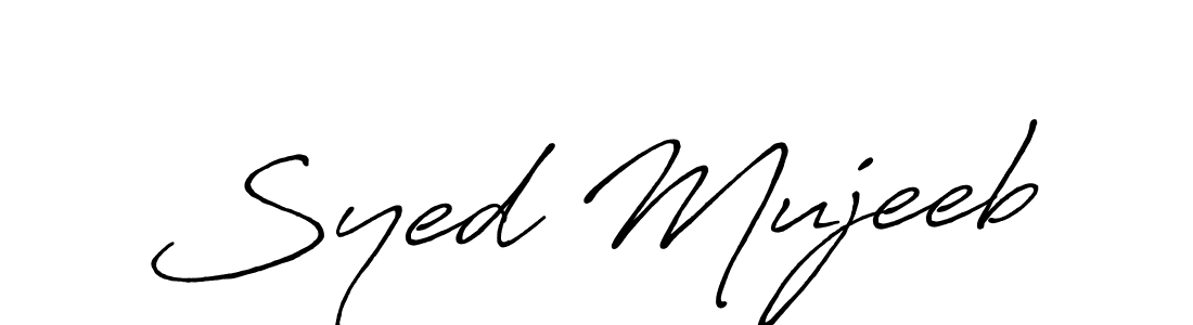 Create a beautiful signature design for name Syed Mujeeb. With this signature (Antro_Vectra_Bolder) fonts, you can make a handwritten signature for free. Syed Mujeeb signature style 7 images and pictures png