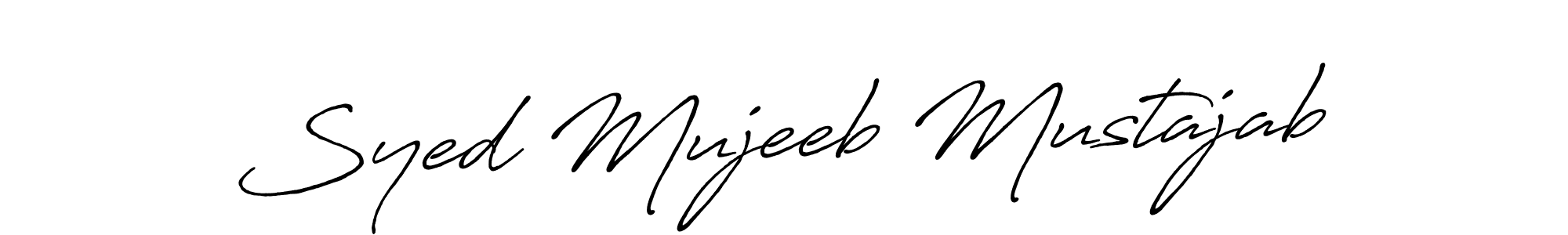 Design your own signature with our free online signature maker. With this signature software, you can create a handwritten (Antro_Vectra_Bolder) signature for name Syed Mujeeb Mustajab. Syed Mujeeb Mustajab signature style 7 images and pictures png