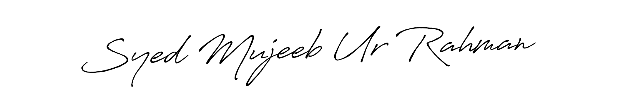 Use a signature maker to create a handwritten signature online. With this signature software, you can design (Antro_Vectra_Bolder) your own signature for name Syed Mujeeb Ur Rahman. Syed Mujeeb Ur Rahman signature style 7 images and pictures png