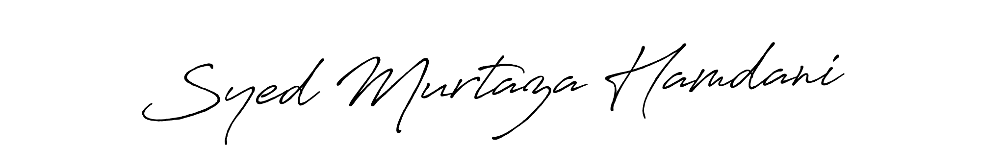 Use a signature maker to create a handwritten signature online. With this signature software, you can design (Antro_Vectra_Bolder) your own signature for name Syed Murtaza Hamdani. Syed Murtaza Hamdani signature style 7 images and pictures png