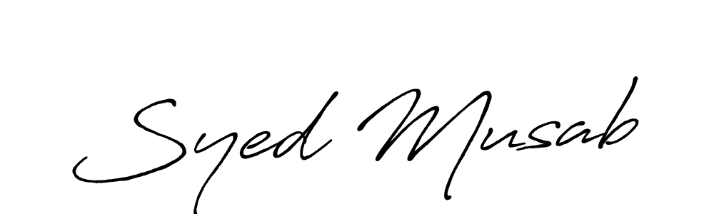 You should practise on your own different ways (Antro_Vectra_Bolder) to write your name (Syed Musab) in signature. don't let someone else do it for you. Syed Musab signature style 7 images and pictures png