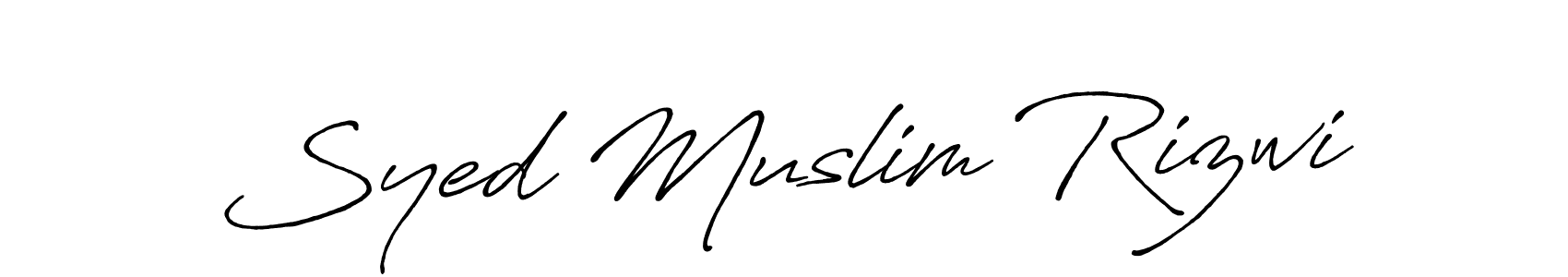 The best way (Antro_Vectra_Bolder) to make a short signature is to pick only two or three words in your name. The name Syed Muslim Rizwi include a total of six letters. For converting this name. Syed Muslim Rizwi signature style 7 images and pictures png