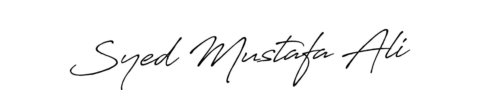 The best way (Antro_Vectra_Bolder) to make a short signature is to pick only two or three words in your name. The name Syed Mustafa Ali include a total of six letters. For converting this name. Syed Mustafa Ali signature style 7 images and pictures png