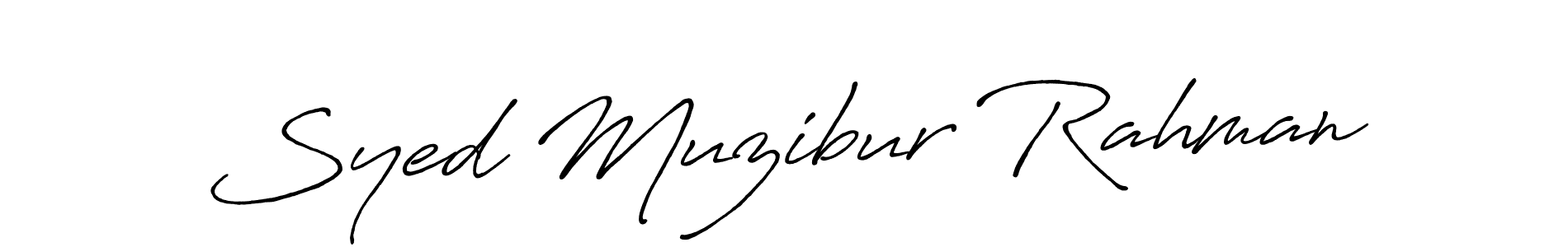 Create a beautiful signature design for name Syed Muzibur Rahman. With this signature (Antro_Vectra_Bolder) fonts, you can make a handwritten signature for free. Syed Muzibur Rahman signature style 7 images and pictures png