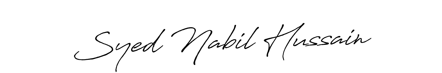 Also You can easily find your signature by using the search form. We will create Syed Nabil Hussain name handwritten signature images for you free of cost using Antro_Vectra_Bolder sign style. Syed Nabil Hussain signature style 7 images and pictures png