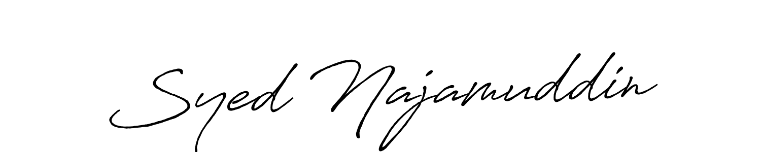 Also You can easily find your signature by using the search form. We will create Syed Najamuddin name handwritten signature images for you free of cost using Antro_Vectra_Bolder sign style. Syed Najamuddin signature style 7 images and pictures png