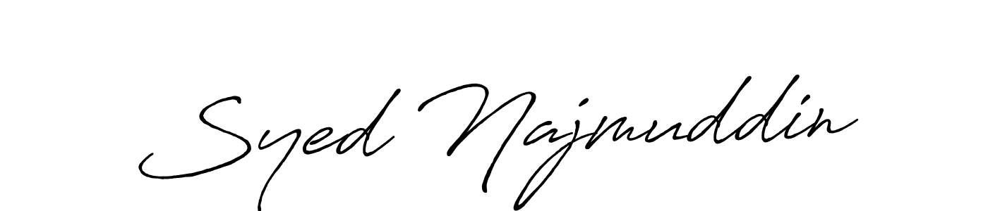 Design your own signature with our free online signature maker. With this signature software, you can create a handwritten (Antro_Vectra_Bolder) signature for name Syed Najmuddin. Syed Najmuddin signature style 7 images and pictures png