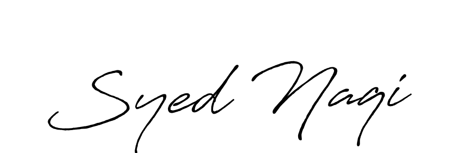 Use a signature maker to create a handwritten signature online. With this signature software, you can design (Antro_Vectra_Bolder) your own signature for name Syed Naqi. Syed Naqi signature style 7 images and pictures png