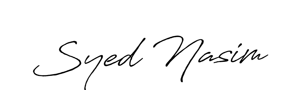 The best way (Antro_Vectra_Bolder) to make a short signature is to pick only two or three words in your name. The name Syed Nasim include a total of six letters. For converting this name. Syed Nasim signature style 7 images and pictures png