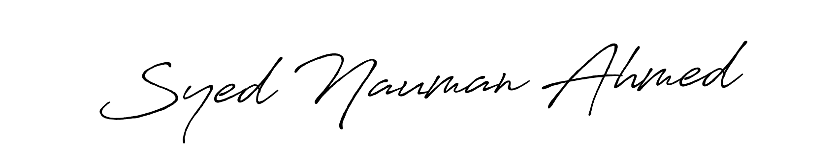 Syed Nauman Ahmed stylish signature style. Best Handwritten Sign (Antro_Vectra_Bolder) for my name. Handwritten Signature Collection Ideas for my name Syed Nauman Ahmed. Syed Nauman Ahmed signature style 7 images and pictures png