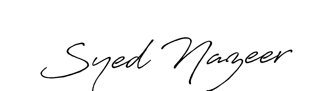 Also You can easily find your signature by using the search form. We will create Syed Nazeer name handwritten signature images for you free of cost using Antro_Vectra_Bolder sign style. Syed Nazeer signature style 7 images and pictures png