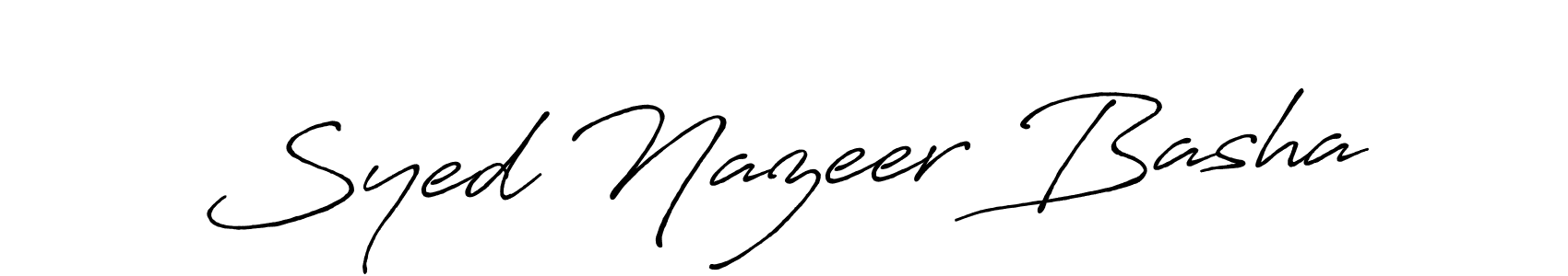Make a beautiful signature design for name Syed Nazeer Basha. With this signature (Antro_Vectra_Bolder) style, you can create a handwritten signature for free. Syed Nazeer Basha signature style 7 images and pictures png