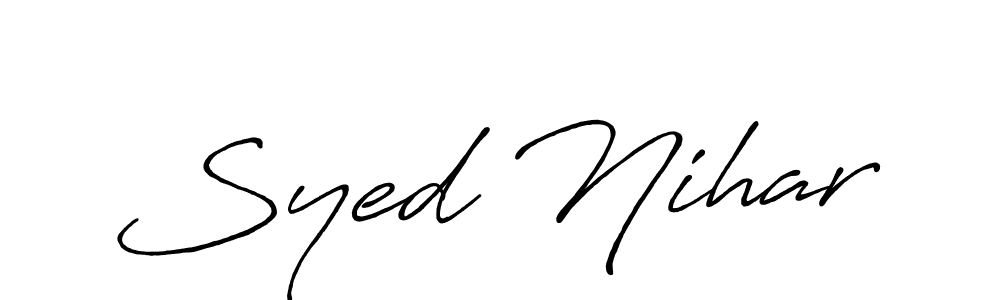 How to Draw Syed Nihar signature style? Antro_Vectra_Bolder is a latest design signature styles for name Syed Nihar. Syed Nihar signature style 7 images and pictures png
