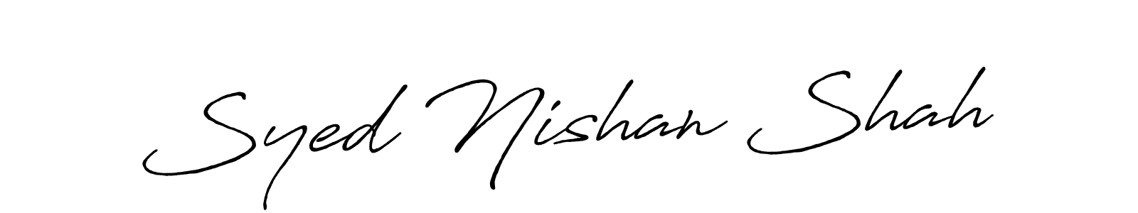 Also we have Syed Nishan Shah name is the best signature style. Create professional handwritten signature collection using Antro_Vectra_Bolder autograph style. Syed Nishan Shah signature style 7 images and pictures png