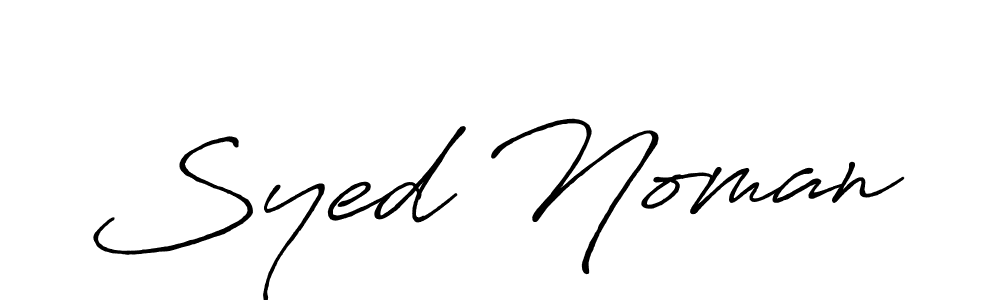 Create a beautiful signature design for name Syed Noman. With this signature (Antro_Vectra_Bolder) fonts, you can make a handwritten signature for free. Syed Noman signature style 7 images and pictures png