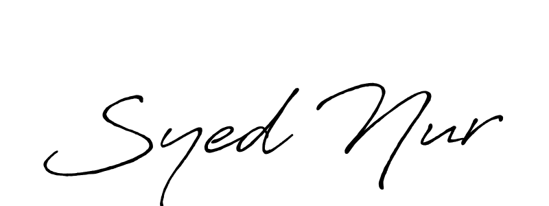 if you are searching for the best signature style for your name Syed Nur. so please give up your signature search. here we have designed multiple signature styles  using Antro_Vectra_Bolder. Syed Nur signature style 7 images and pictures png