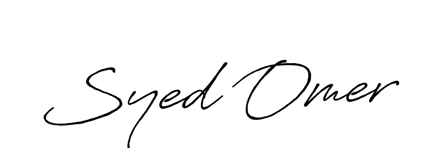 Syed Omer stylish signature style. Best Handwritten Sign (Antro_Vectra_Bolder) for my name. Handwritten Signature Collection Ideas for my name Syed Omer. Syed Omer signature style 7 images and pictures png