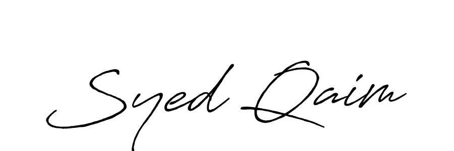 Create a beautiful signature design for name Syed Qaim. With this signature (Antro_Vectra_Bolder) fonts, you can make a handwritten signature for free. Syed Qaim signature style 7 images and pictures png