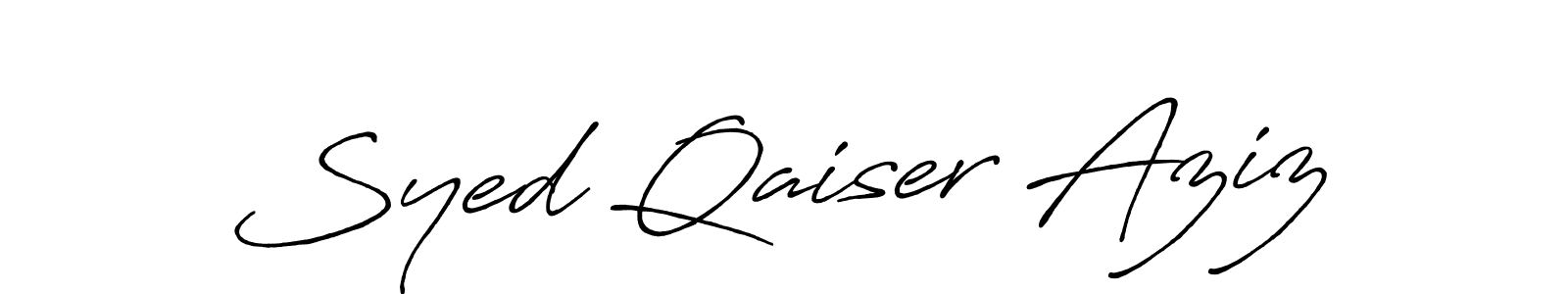 Also we have Syed Qaiser Aziz name is the best signature style. Create professional handwritten signature collection using Antro_Vectra_Bolder autograph style. Syed Qaiser Aziz signature style 7 images and pictures png